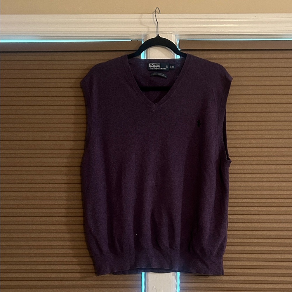 Polo by Ralph Lauren Men’s V-Neck Sweater Vest - Plum